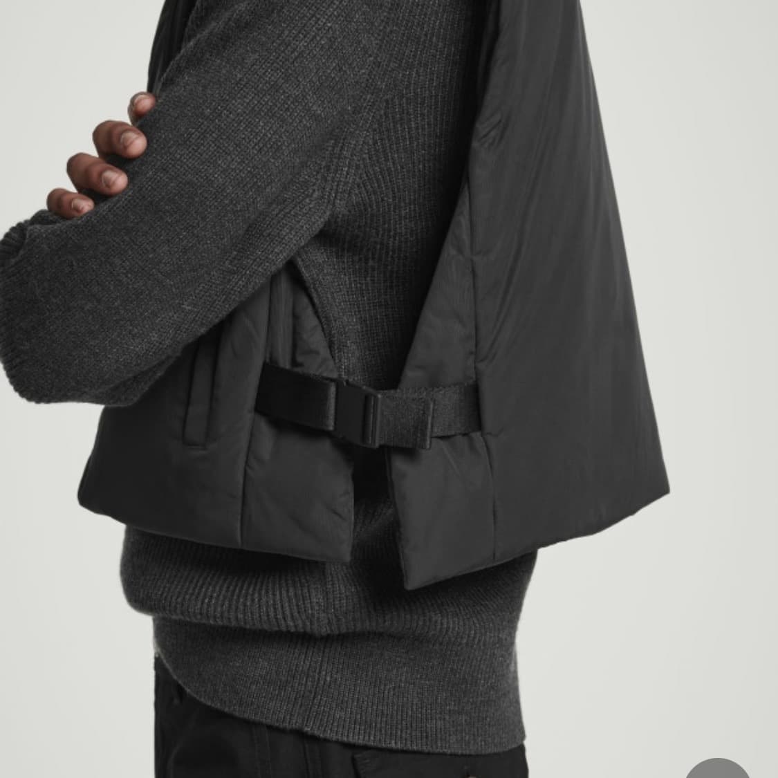 코스 버클 사이드 패딩 후드 조끼 상품이미지2