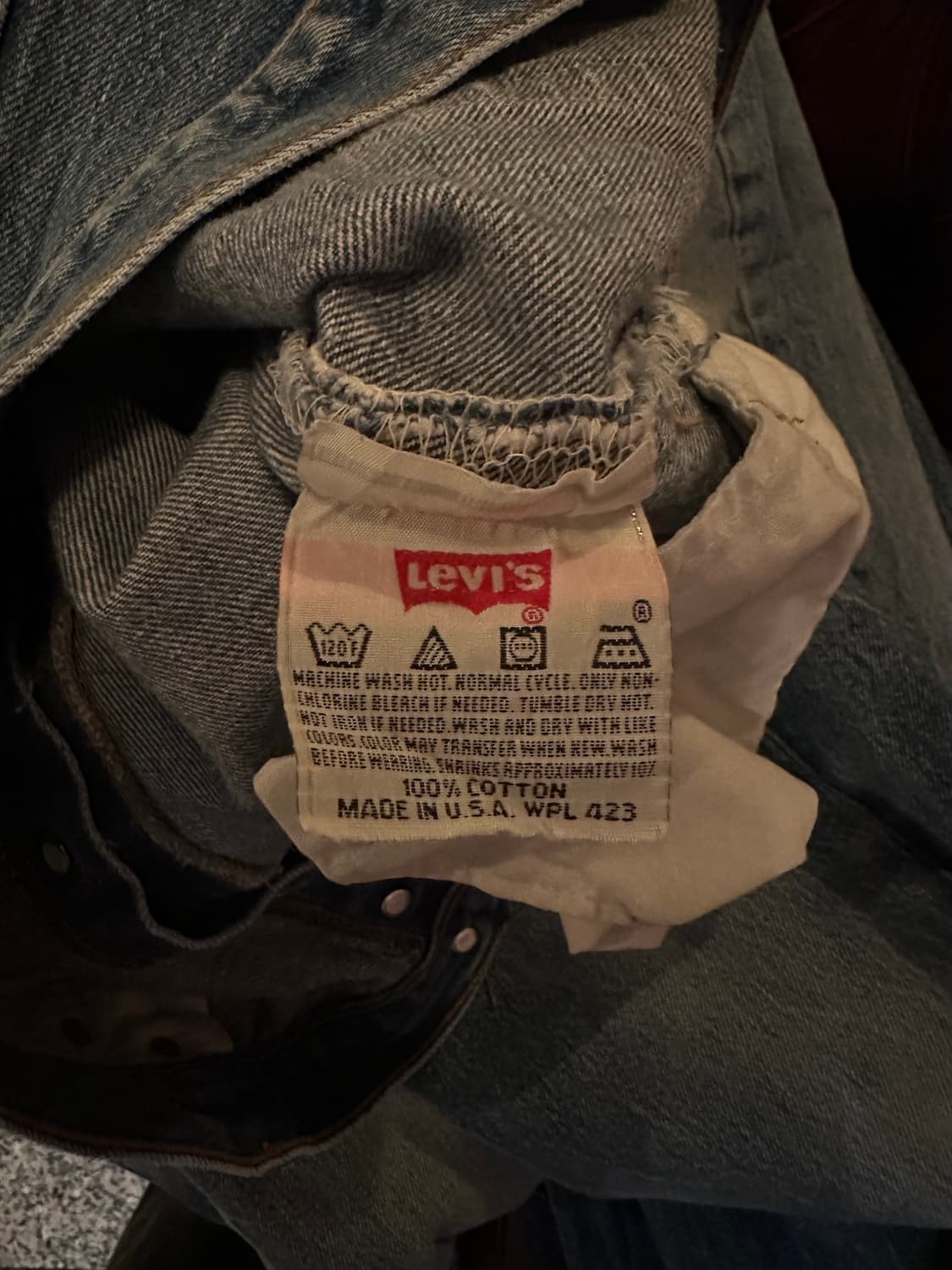 90s USA 빈티지 리바이스 501 데님 팬츠 상품이미지8