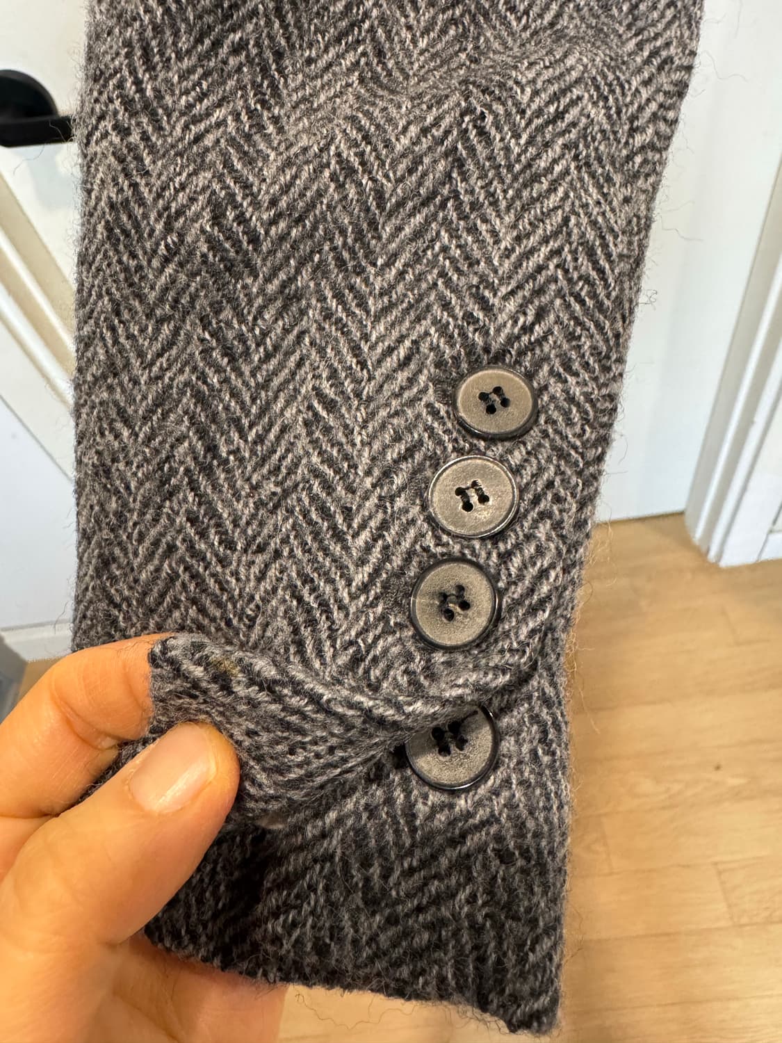 모노크롬 울 헤링본 자켓 상품이미지5