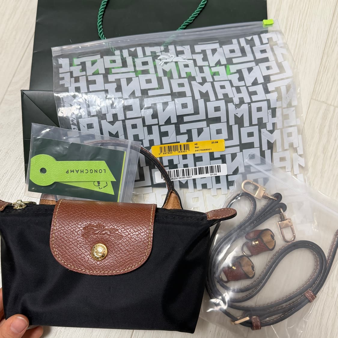 롱샴 미니백 미니 토트백 검정 풀박스 상품이미지1