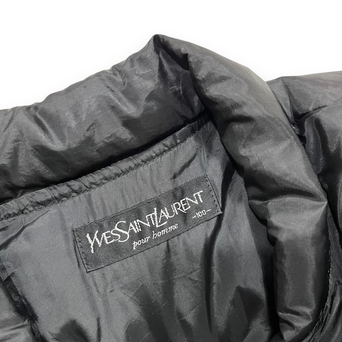 입생로랑 00s 구형 크라운 넥 락시크 패디드 자켓 상품이미지5