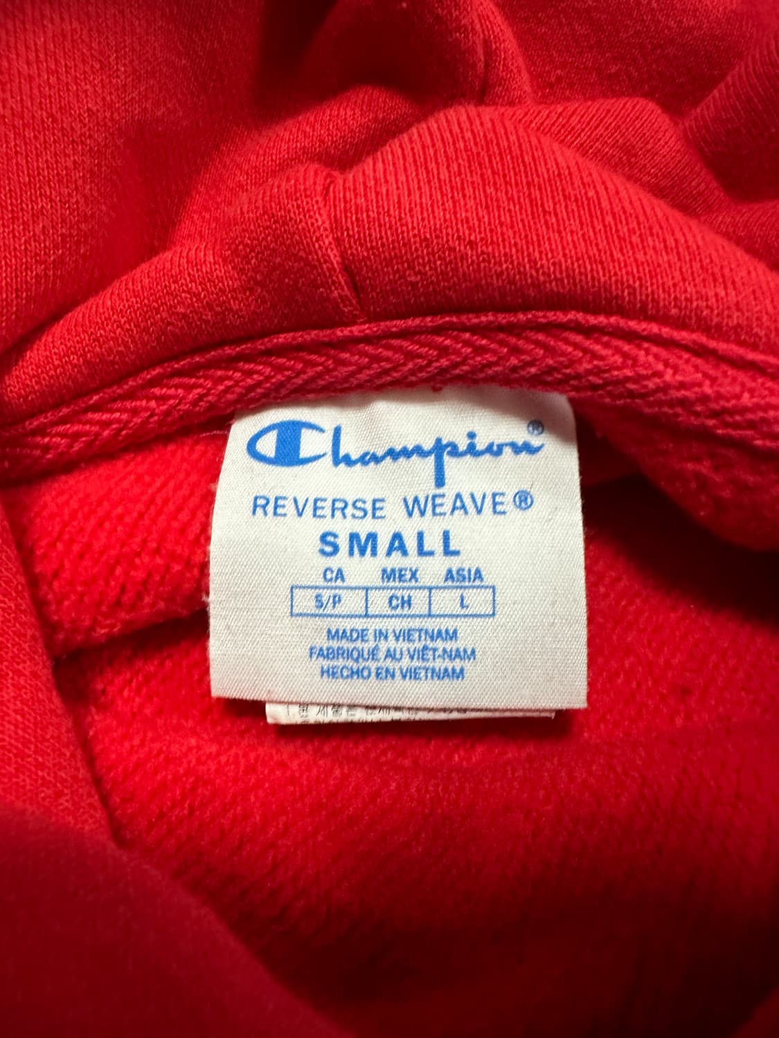 (S) 챔피온 리버스위브 후드티 레드 상품이미지2