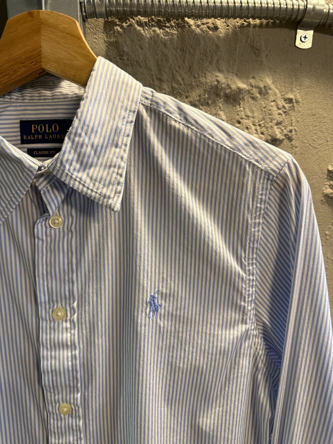 M 폴로랄프로렌 POLO 클래식핏 스트라이프 셔츠 블루 상품이미지3