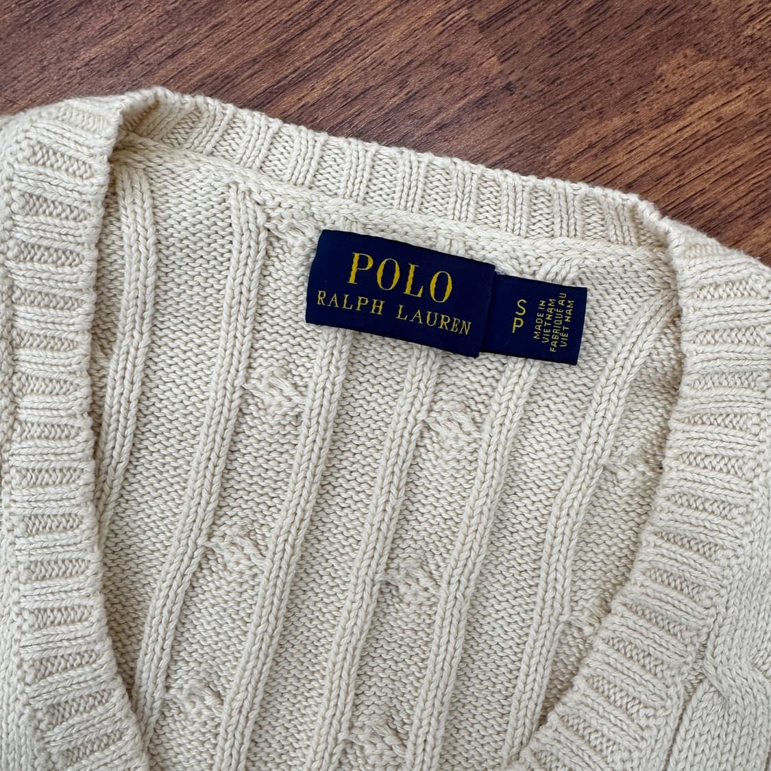 여성용  S 폴로 랄프로렌 케이블 브이넥 니트  상품이미지5