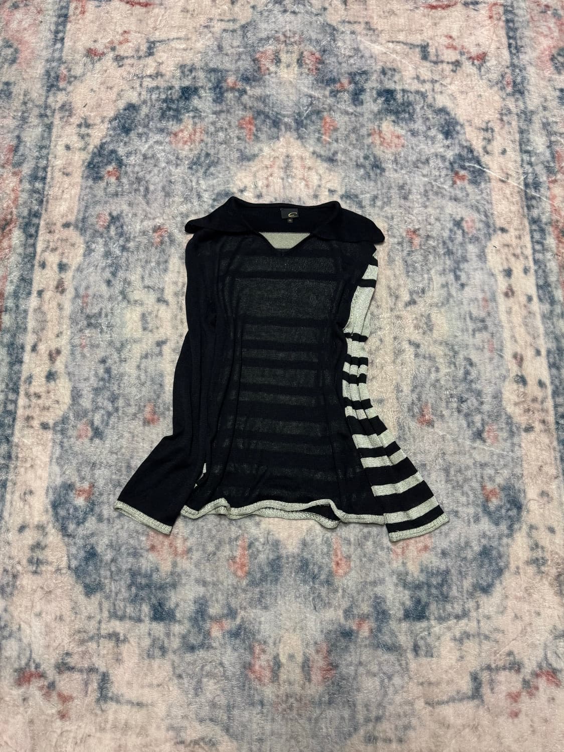 Just cavalli big collar stripe knit 상품이미지3