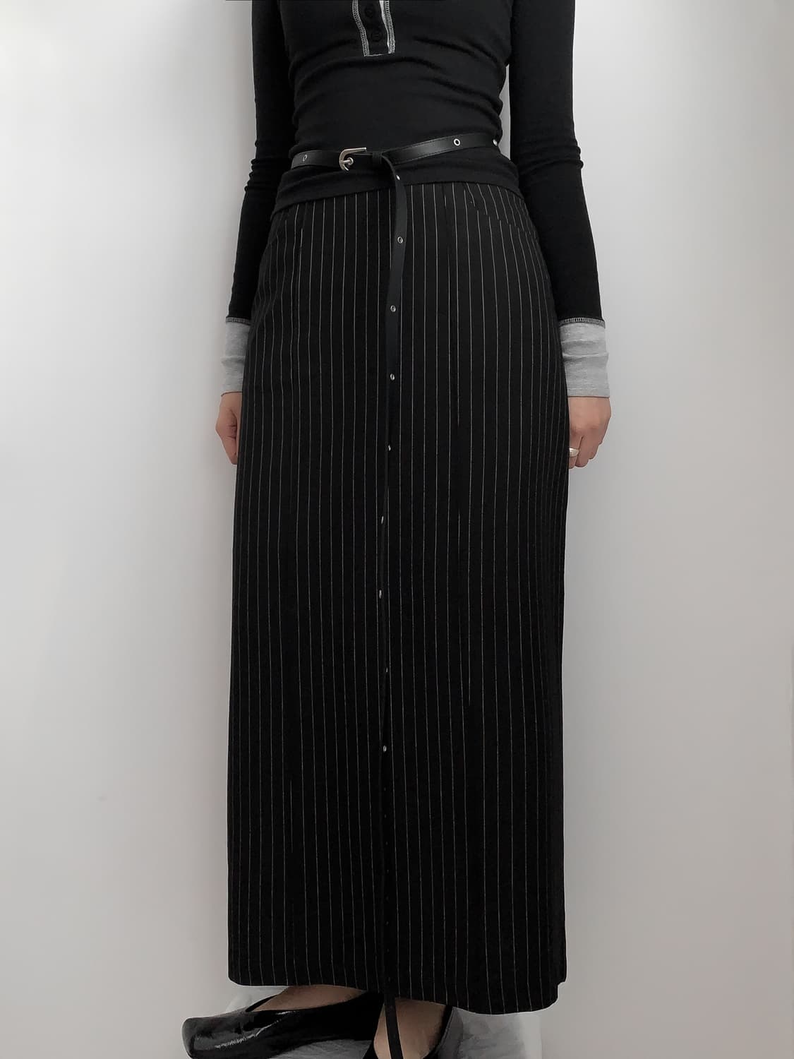 스트라이프 스커트 상품이미지2