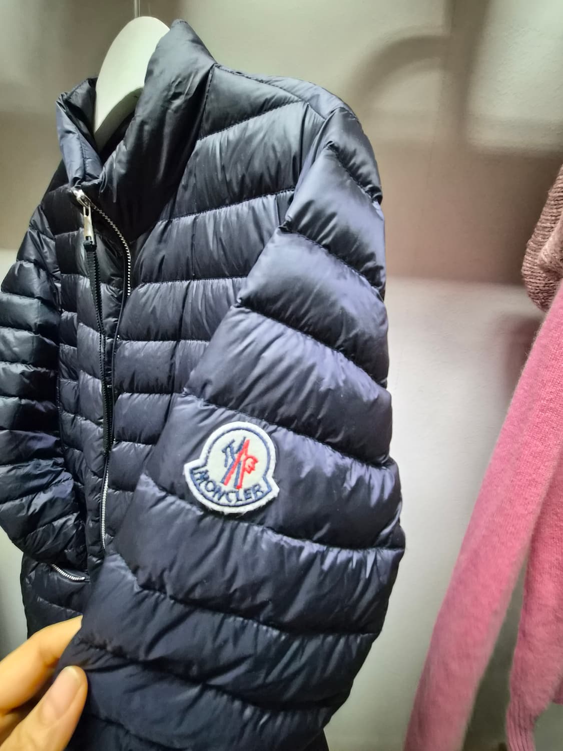 네이비 퀼팅 다운패딩 상품이미지3