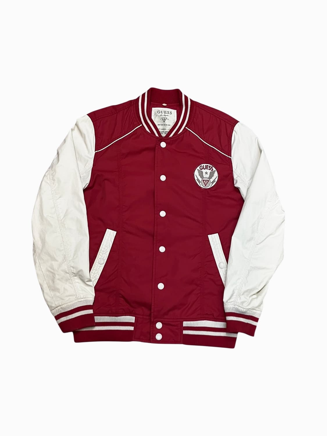 게스 올드스쿨 배색 바람막이 점퍼 레드 L #csz2917 상품이미지3