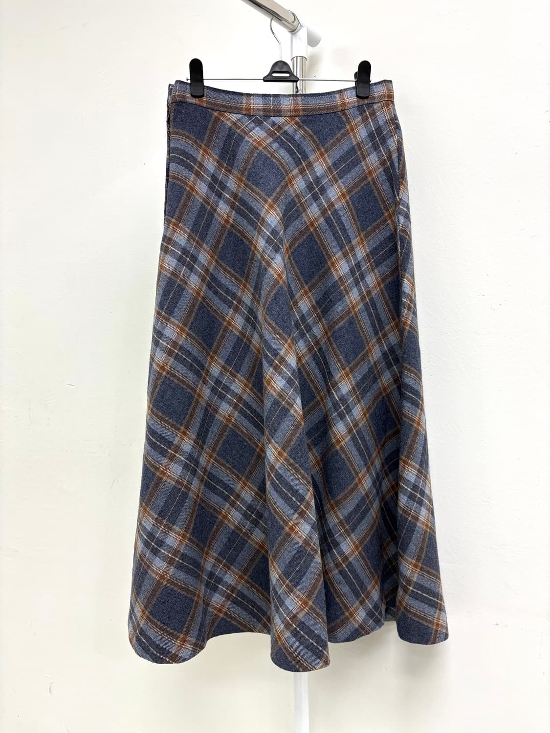 빈티지 블루 체크 스커트 상품이미지6