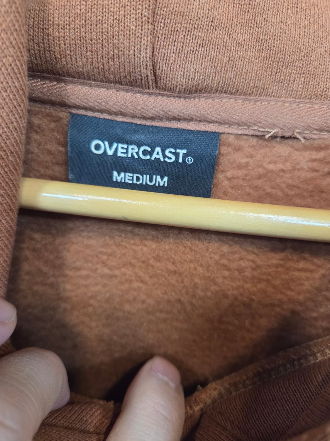 오버캐스트 레터링 로고 기모 후드티 M 오버핏  상품이미지3