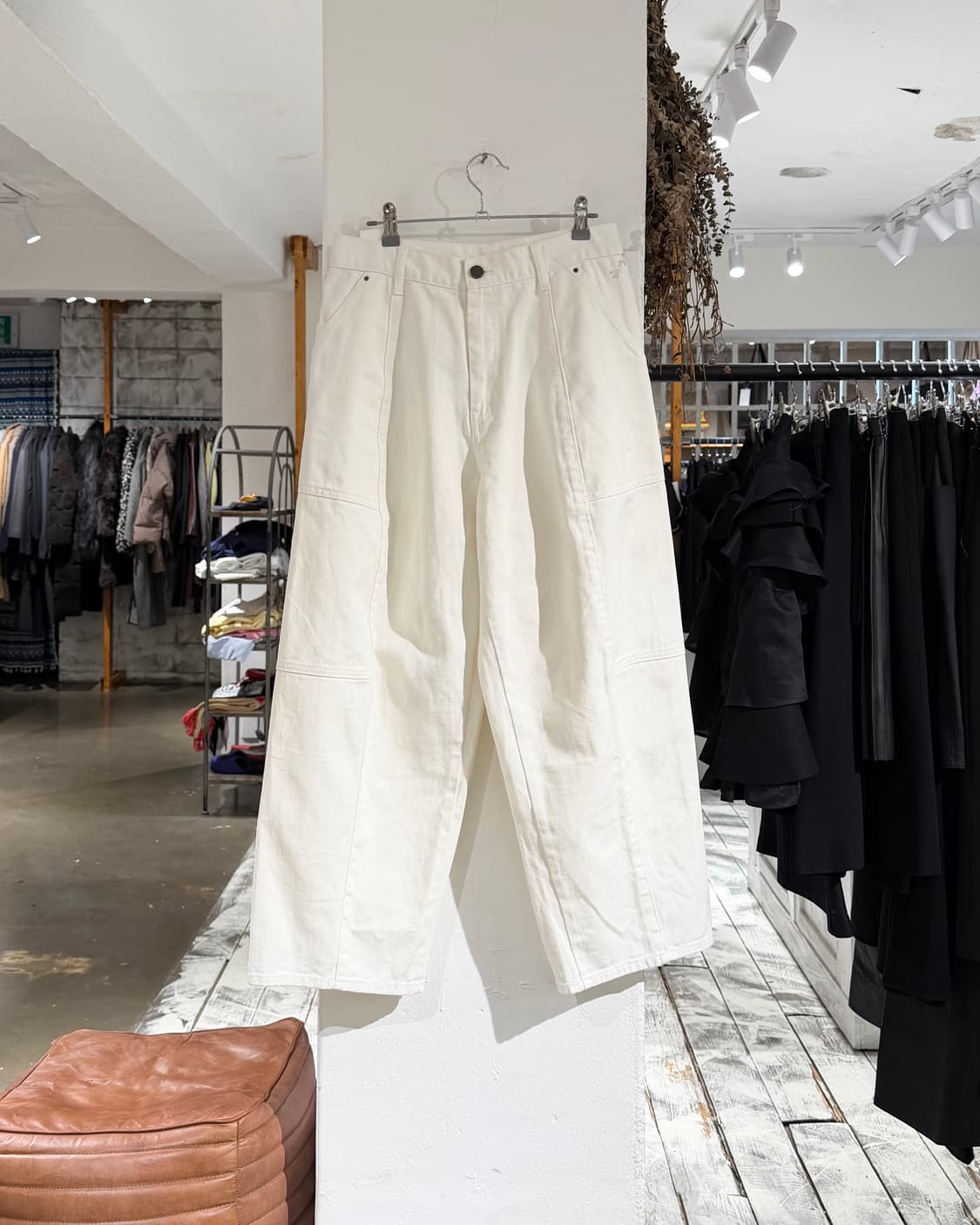 노이어 화이트 와이드팬츠 상품이미지1