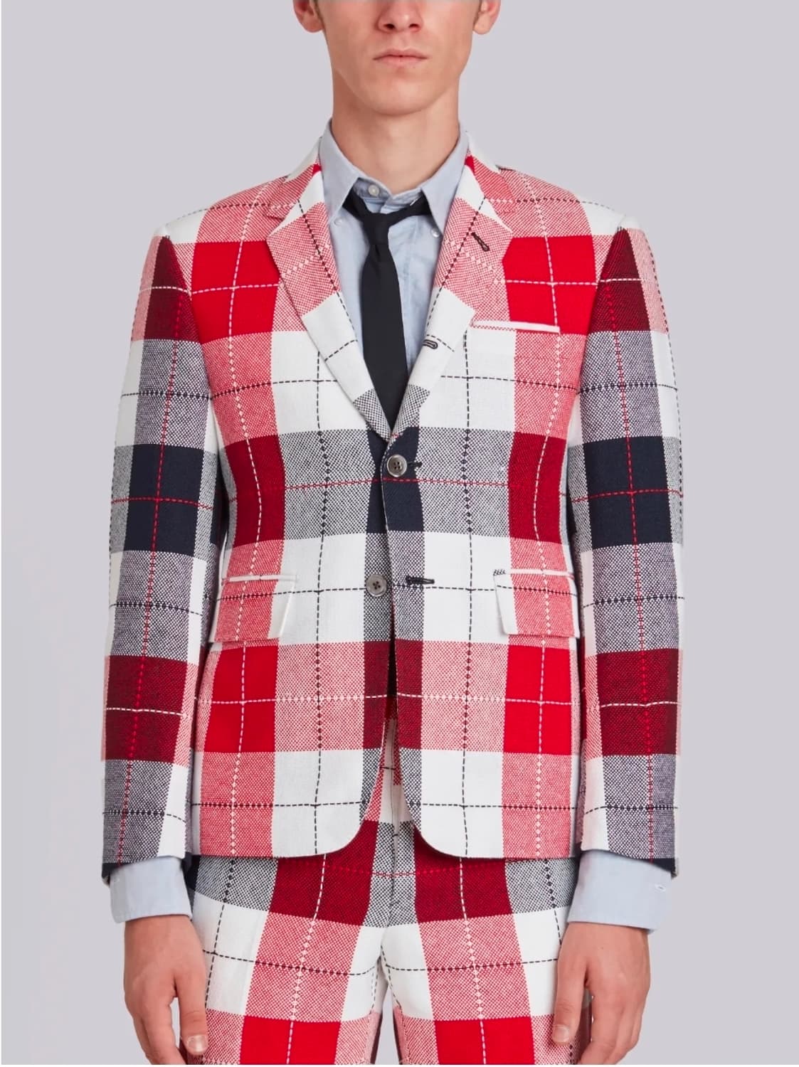 톰브라운 금장  플래드 체크 자켓(1/100/정품) 상품이미지1