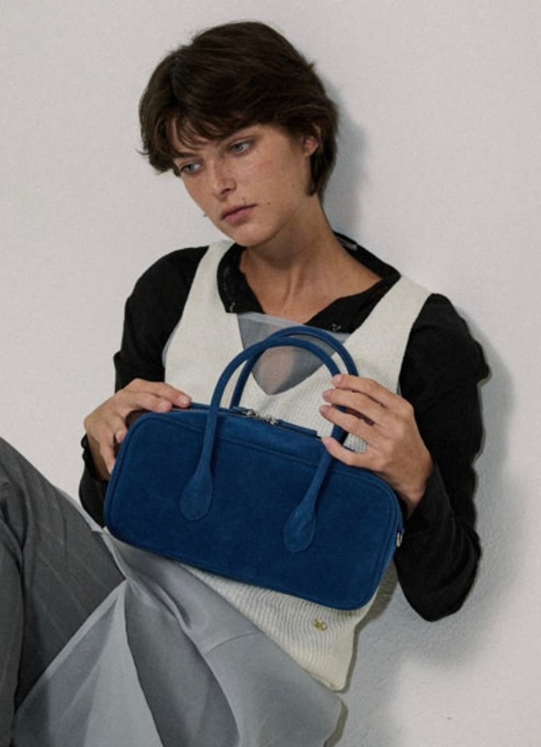 (품절대란)노앤뮤트 스웨이드 바게트백 상태좋음 무배O 상품이미지8