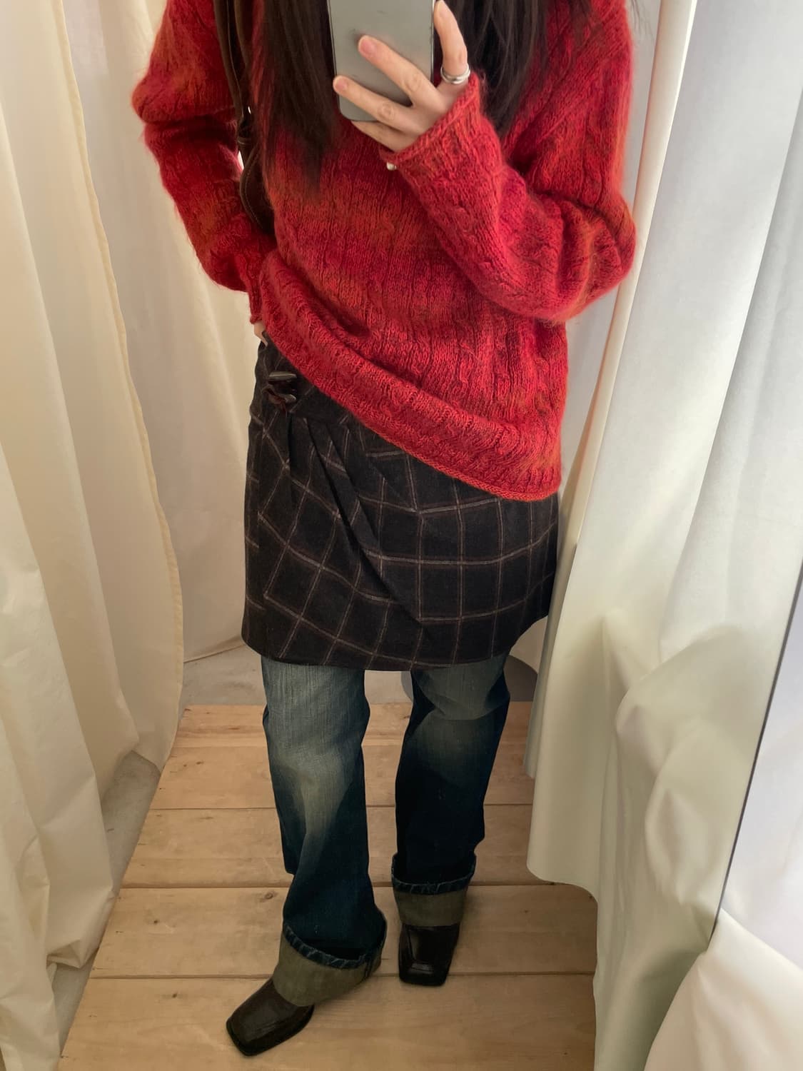 vintage low rise boots cut denim 상품이미지10