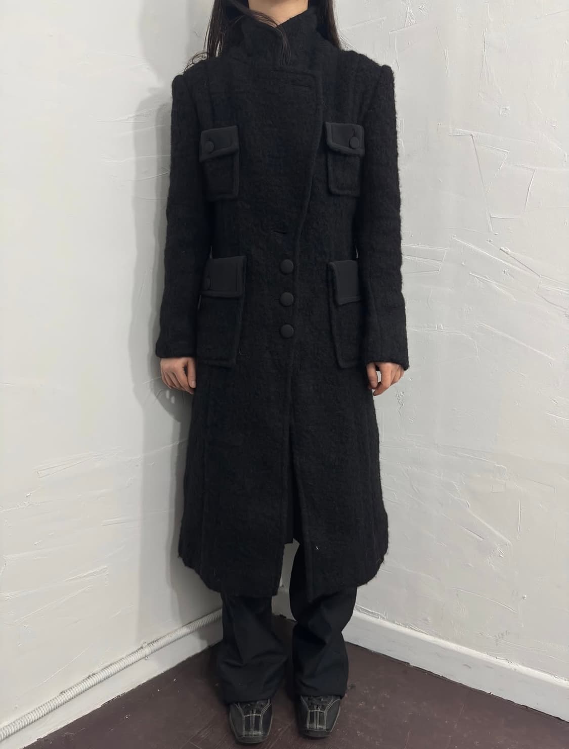 Black long coat (chanel style) / 블랙 코트 상품이미지5