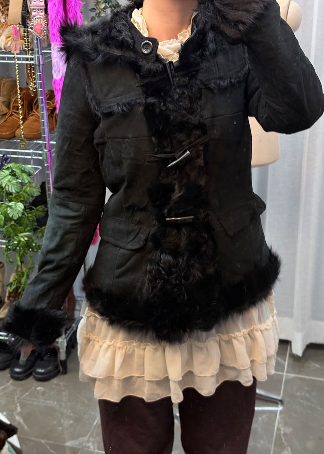 떡코 후드 무스탕 상품이미지6