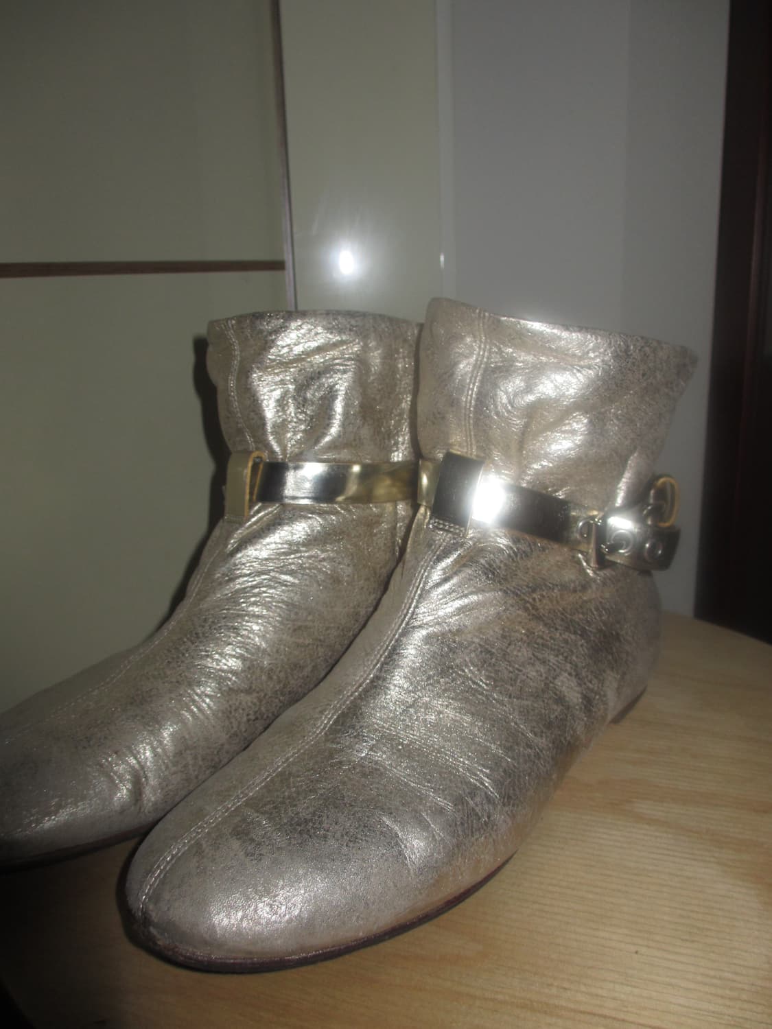 쥬세페자노티 메탈릭 골드 숏 부츠 대장 상품이미지1