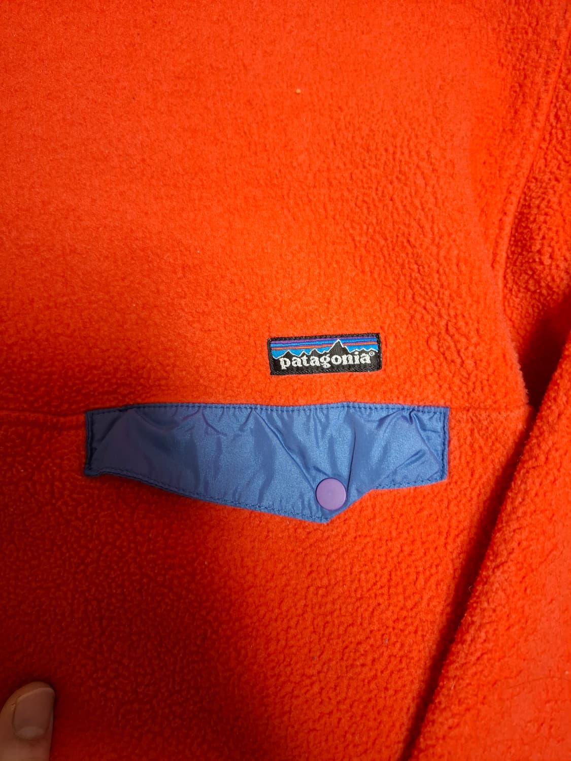 XL 파타고니아 90s 신칠라 플리스 풀오버 오렌지 레드 상품이미지2
