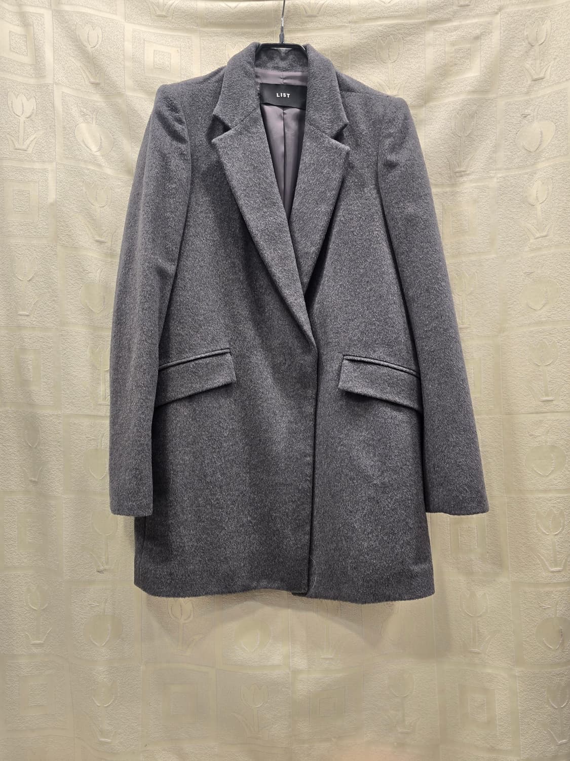 리스트 LIST 회색 모직 코트 55 상품이미지1
