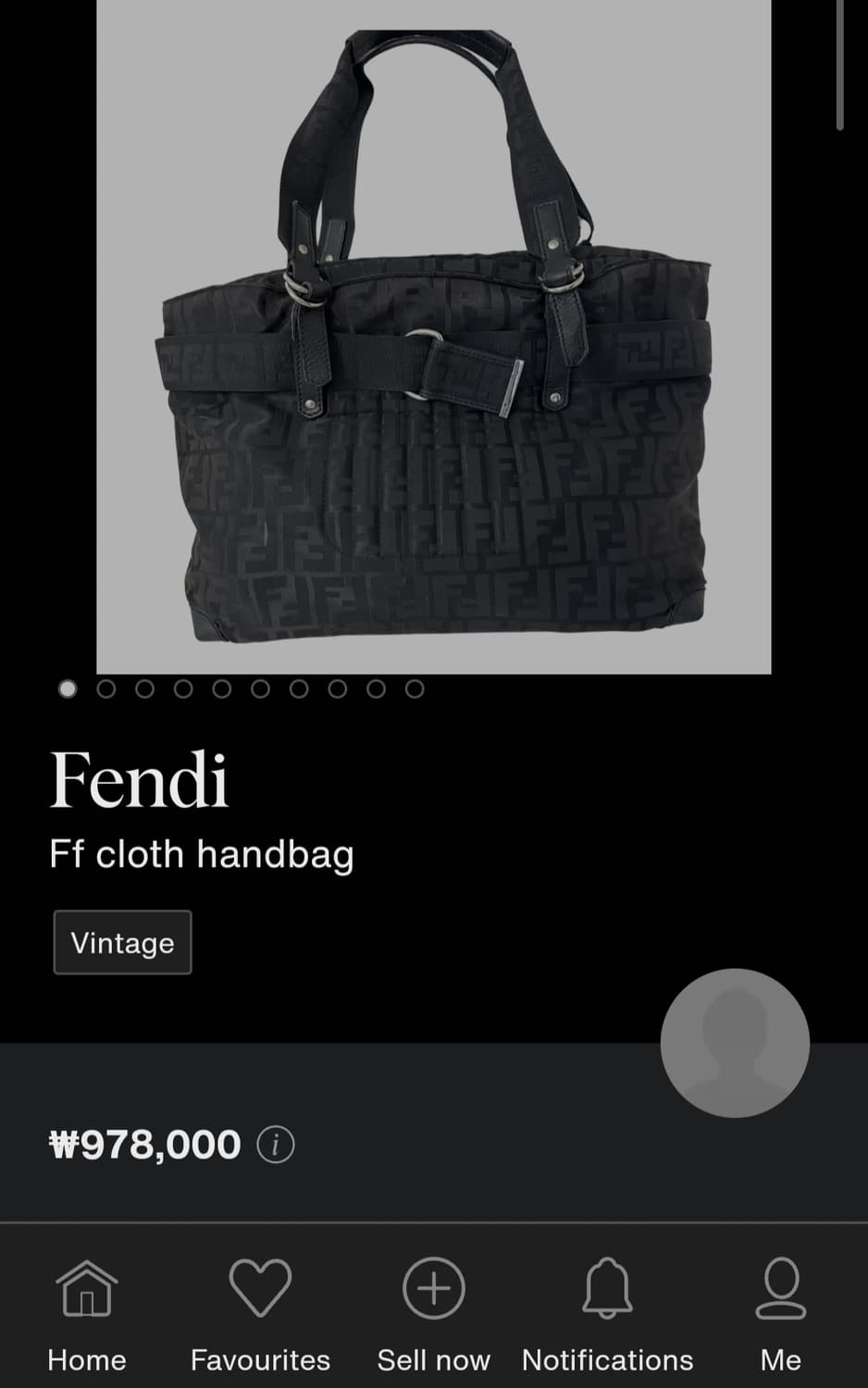 [정품 FENDI] 펜디 블랙 주카 토트백 상품이미지9