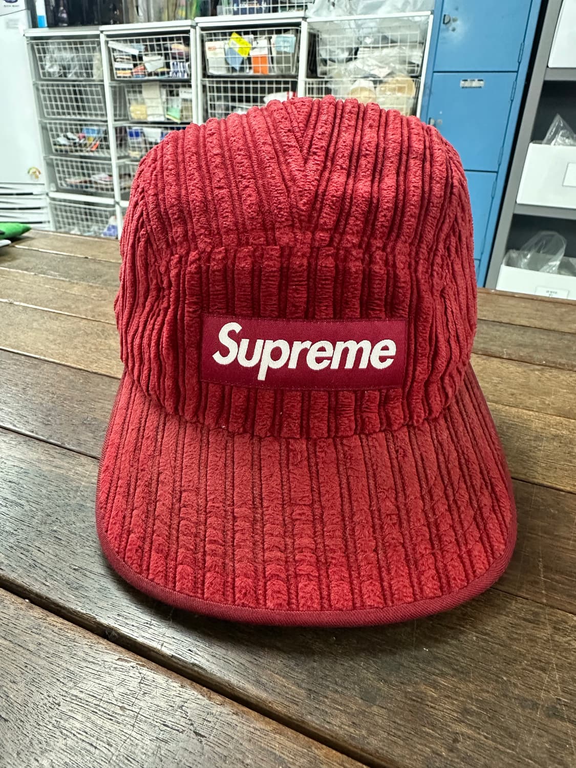 supreme 슈프림 15FW 하이로 코듀로이 캠프캡 레드 상품이미지1