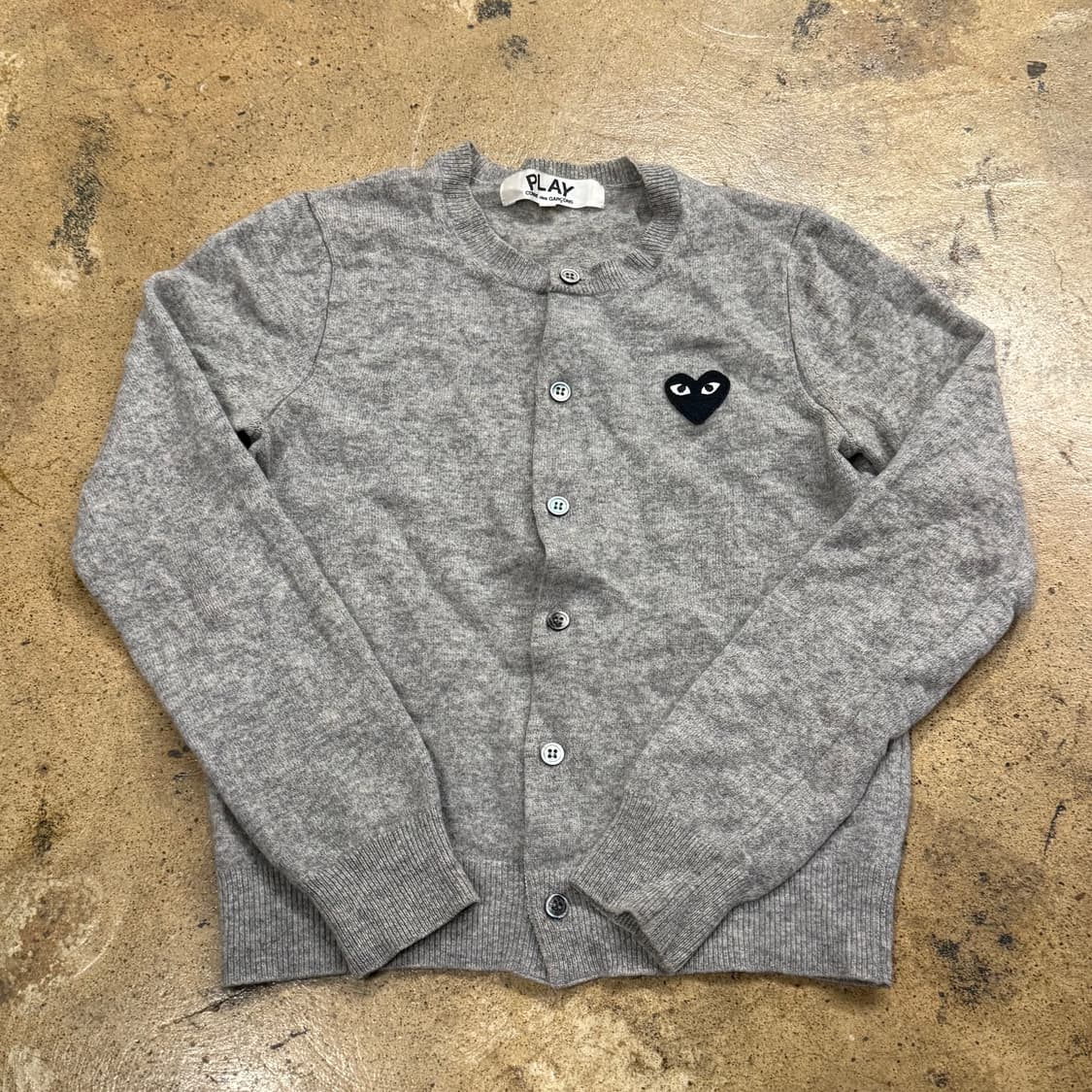 꼼데가르송 그레이 니트 가디건 상품이미지2