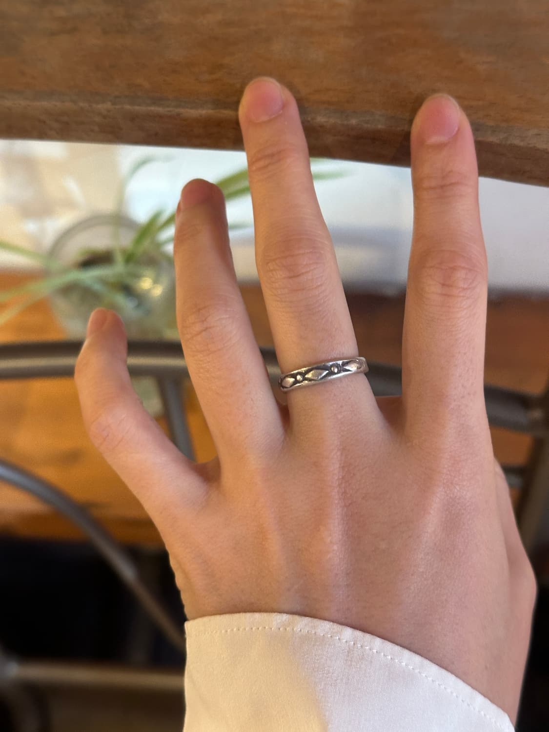 (Only 1)Dual Motif Karen Silver Ring 상품이미지1