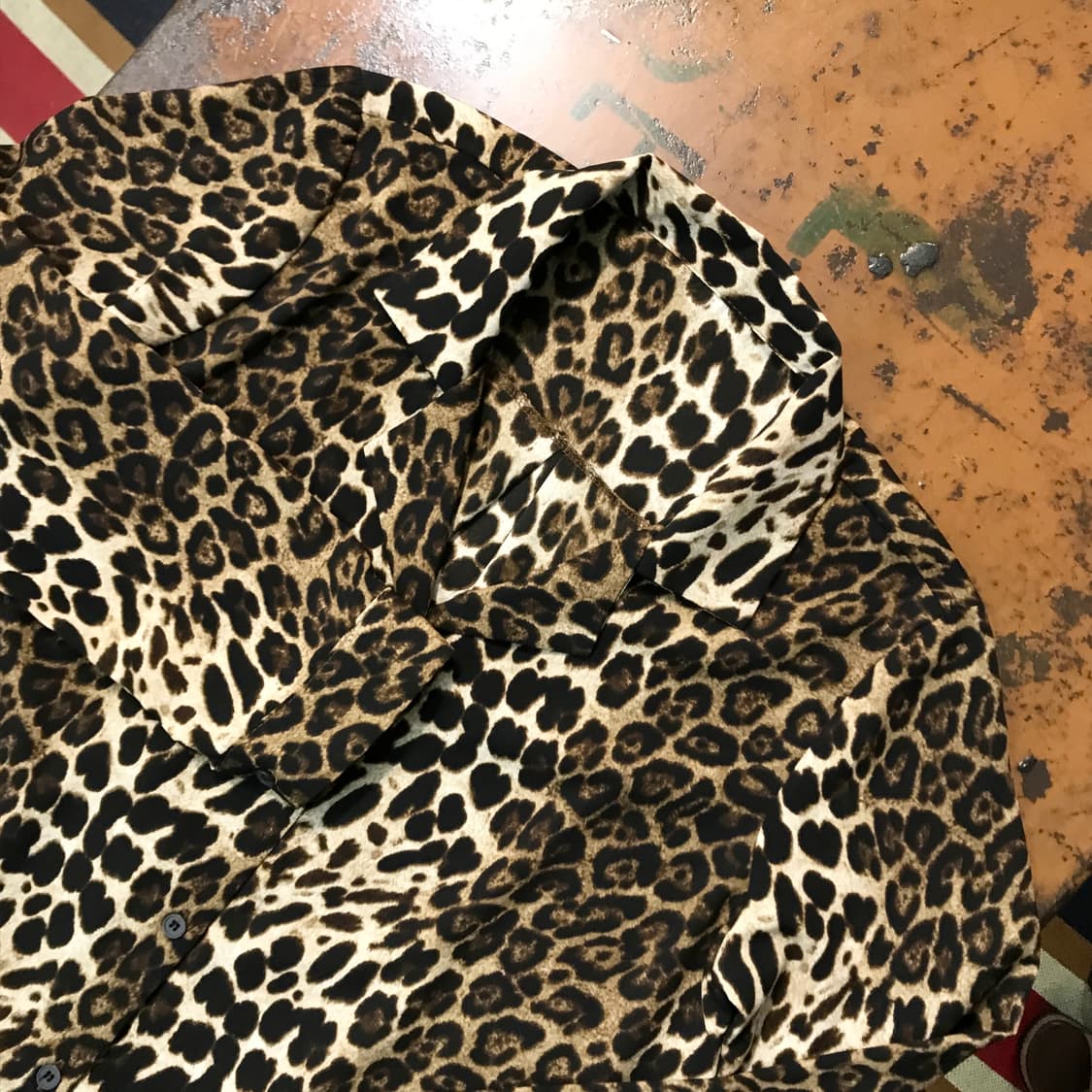 VTG 빈티지 레오파드 패턴 블라우스 셔츠 여성 55 66 사이즈  상품이미지3