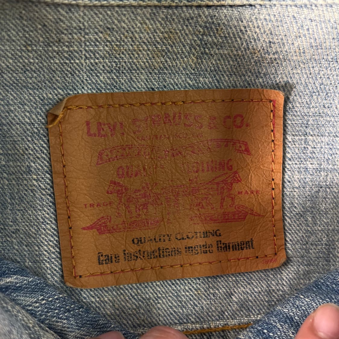 95 리바이스 00s 일본판 워시드 데님 자켓 상품이미지3