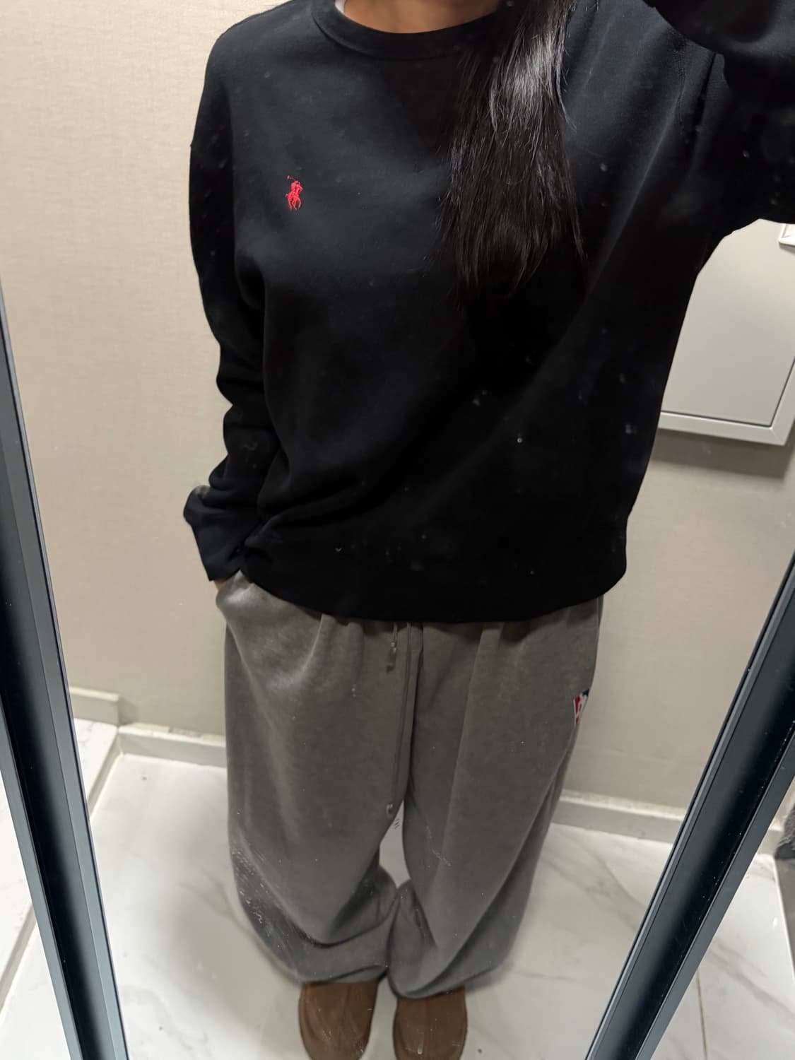 폴로 블랙 맨투맨 L 상품이미지1