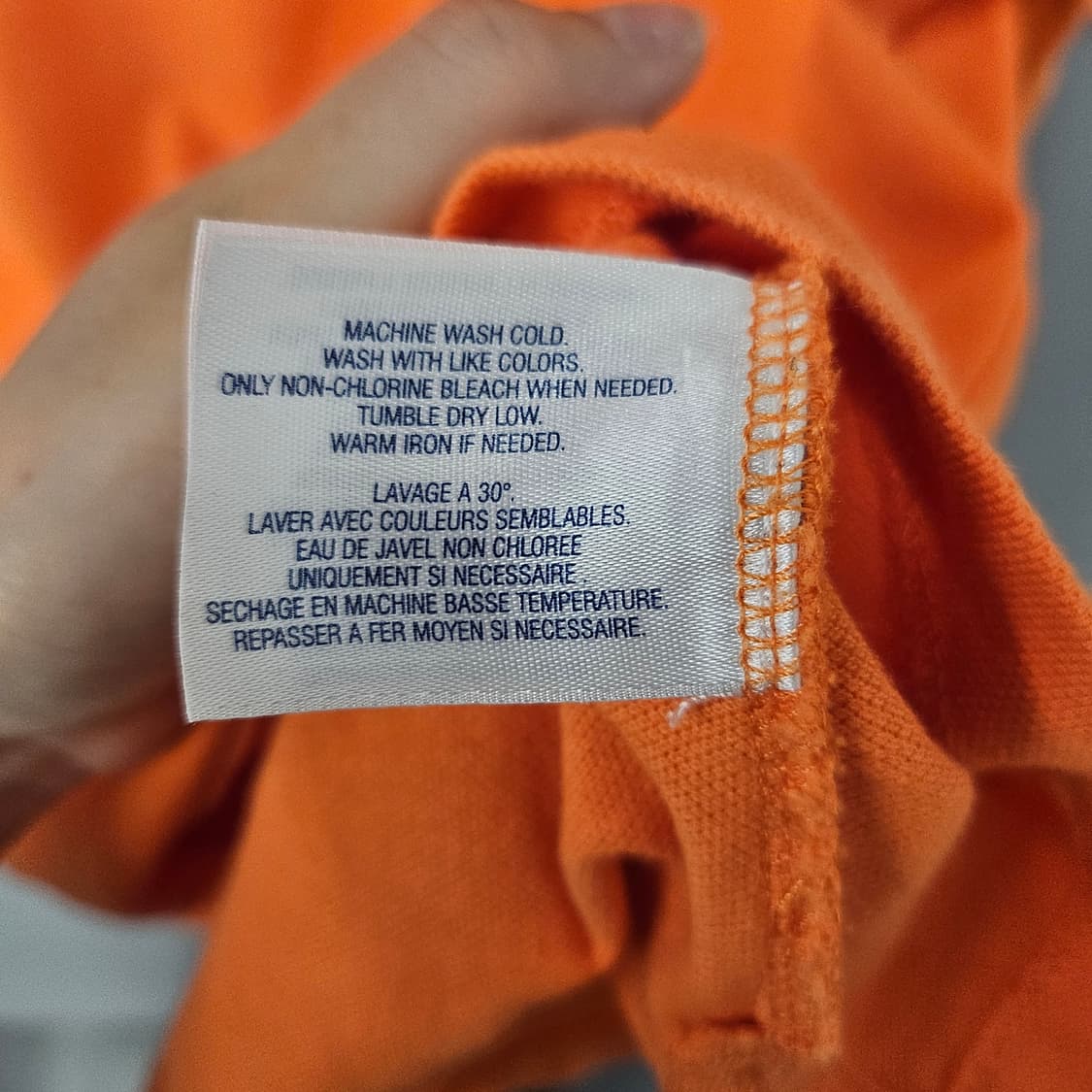 폴로 랄프로렌 빅포니 반팔 카라티 오렌지 네이비 상품이미지7