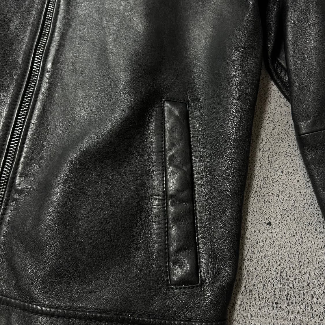 ✨ (바배) 자라 양가죽 블랙 자켓  상품이미지7