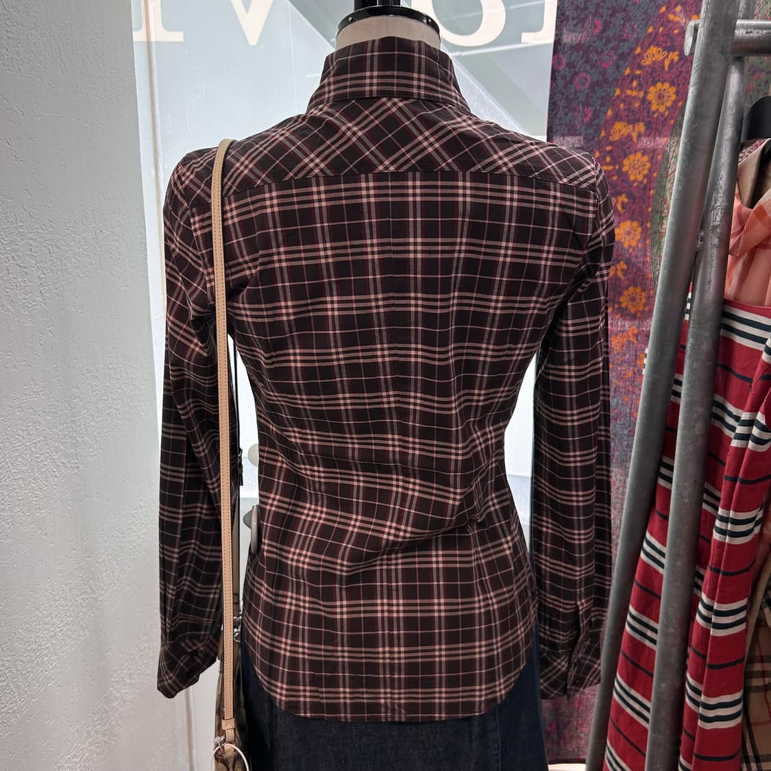 Burberry Logo Embroidered check Shirts 상품이미지3