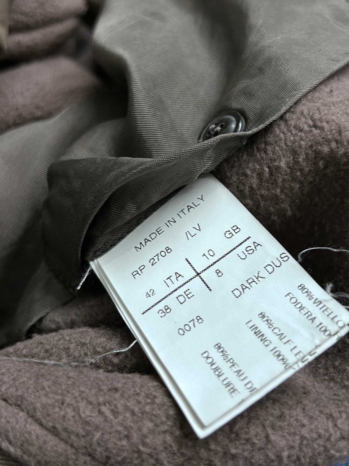 릭오웬스 다크 더스트 카프스킨 드레이프 하이넥 자켓 상품이미지9