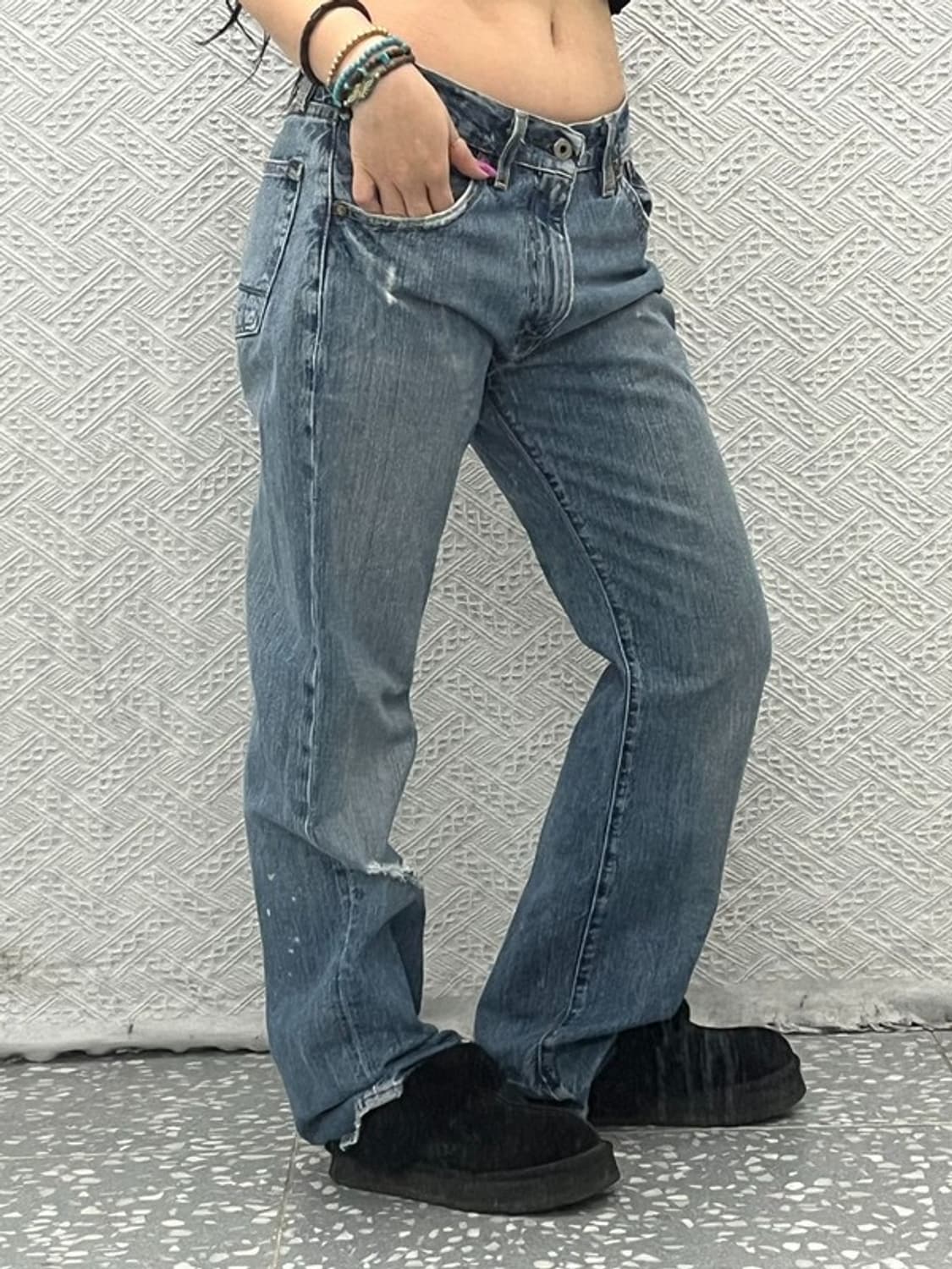 폴로 랄프로렌 빈티지 데미지 데님팬츠 33인치 C06751 상품이미지2