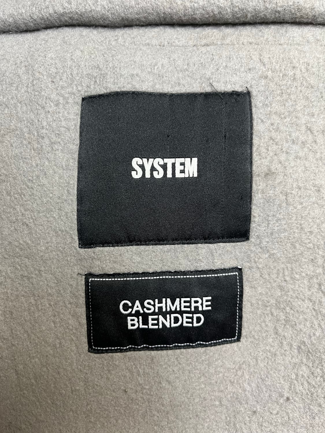 시스템옴므 그레이 캐시미어 핸드메이드 하프 코트 105사이즈 상품이미지6