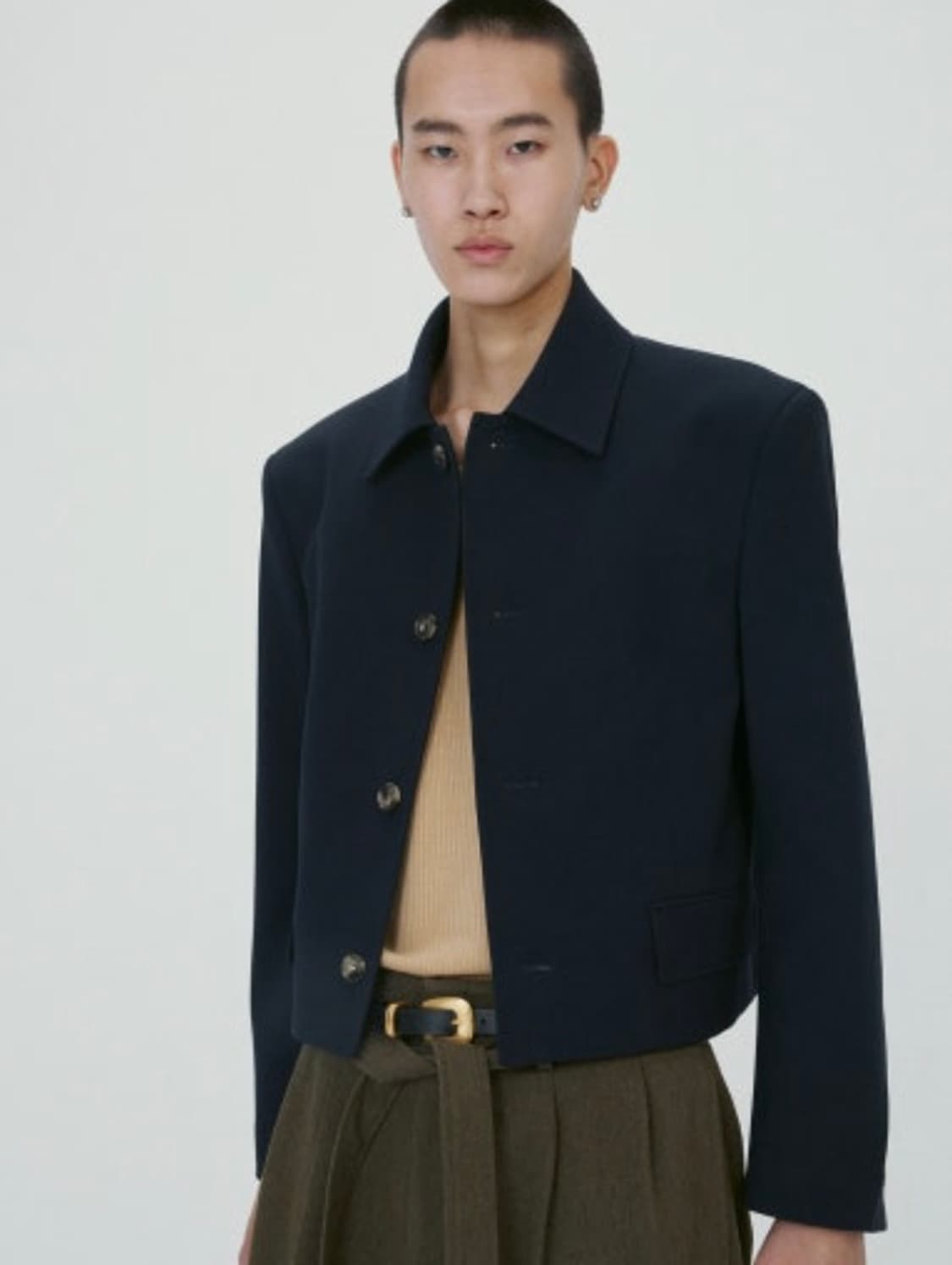 RECTO 렉토 울 블렌드 숏자켓 XL 네이비 / 실착 3회 미만 상품이미지1