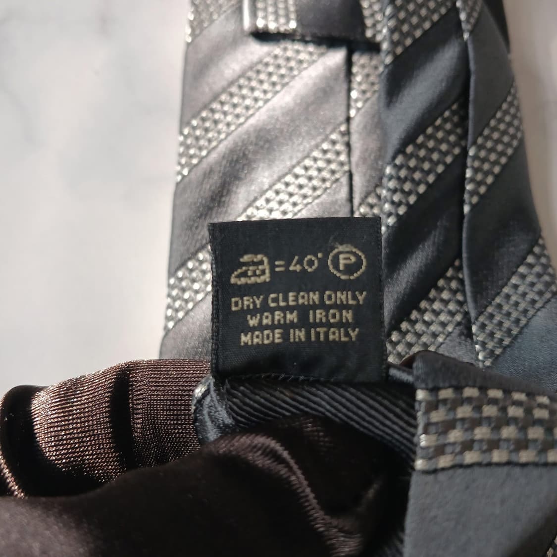 에르메네질도 제냐 스트라이프 넥타이 9.3cm A~A+등급 E775 상품이미지8