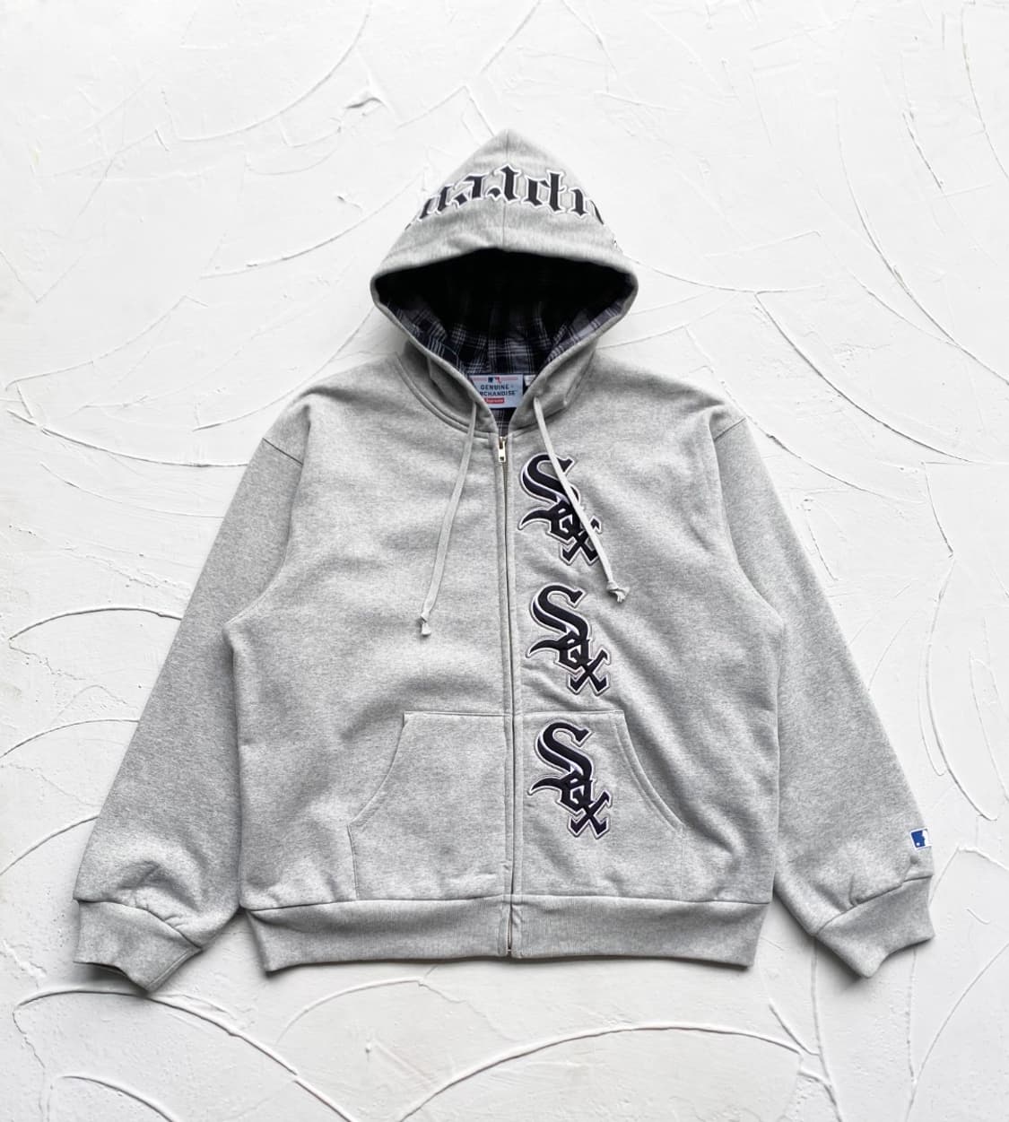 수프림 엠엘비 화이트 삭스 콜라보 후드집업 상품이미지2