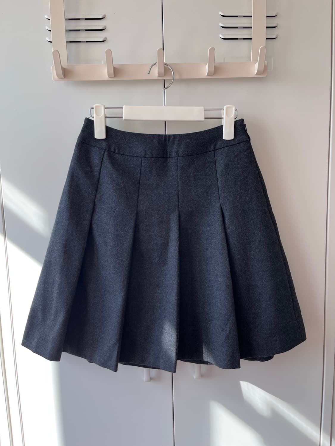 Vintage 차콜 주름 플리츠 미디 스커트 상품이미지8