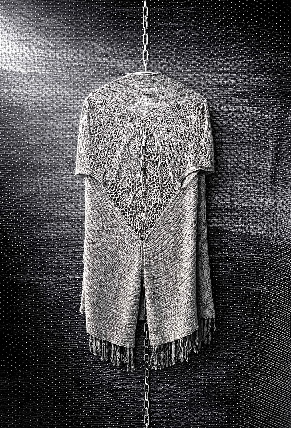 레이어드 펀칭니트 롱 가디건 상품이미지2