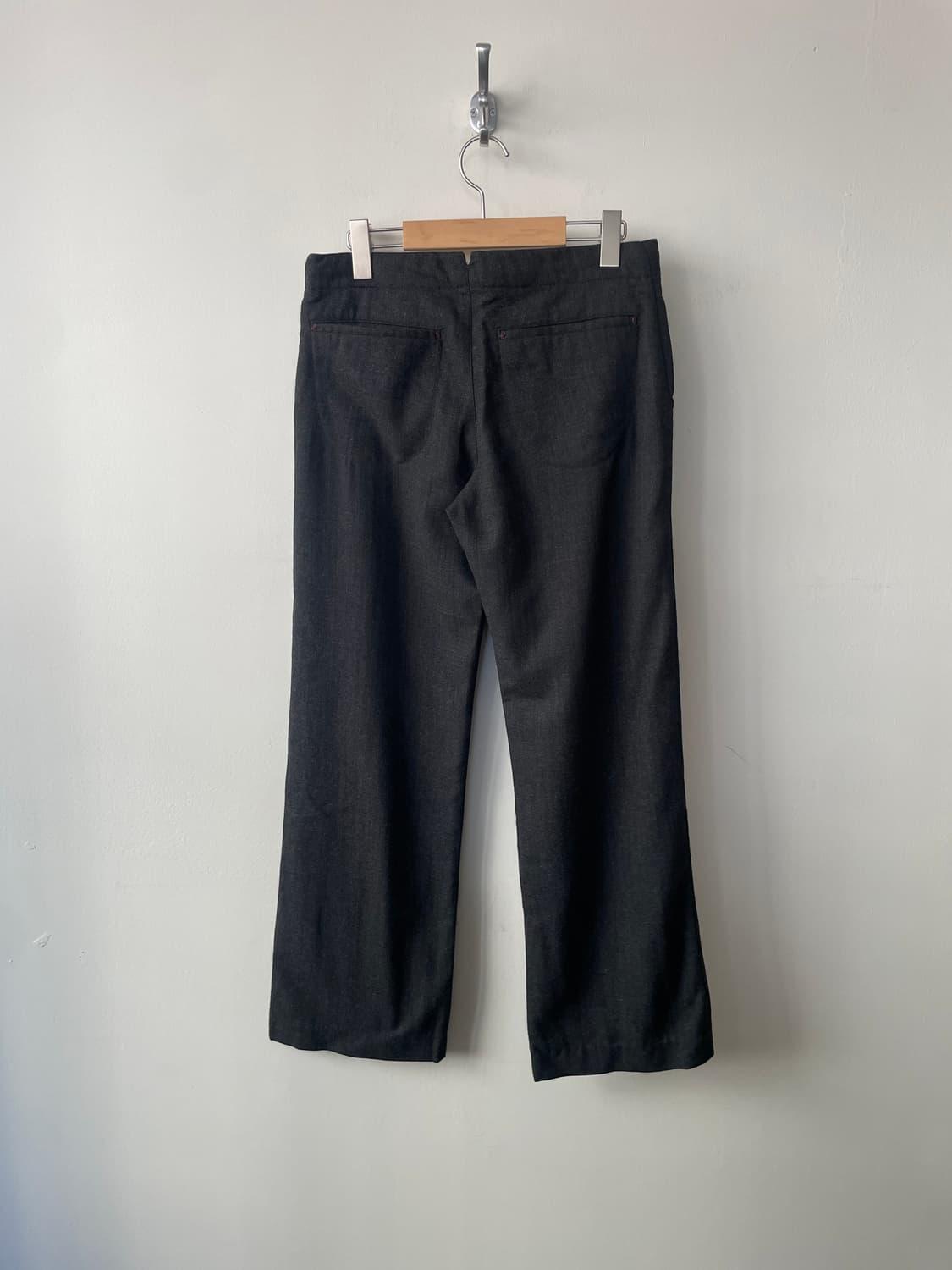 vintage low rise string wool wide pants 상품이미지4
