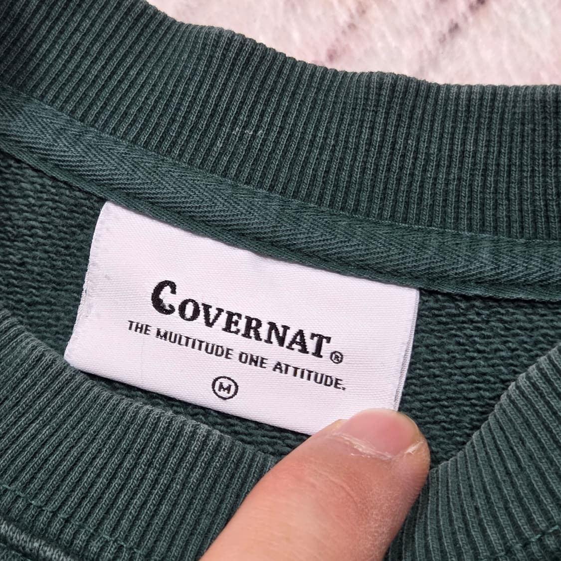 커버낫 그린 C 패치 맨투맨 상품이미지7