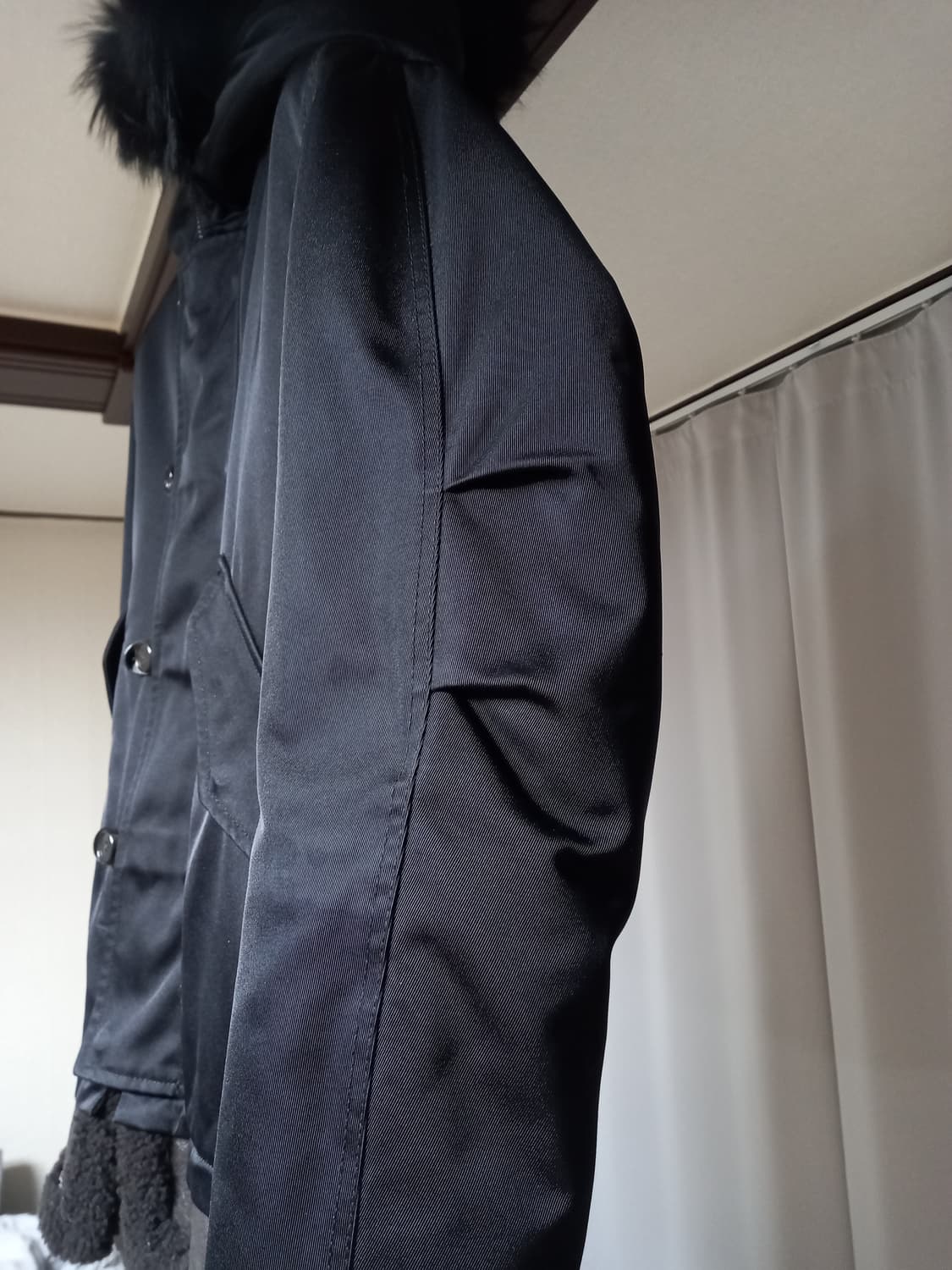 시스템옴므 양가죽 배색 라쿤 퍼 파카 상품이미지3