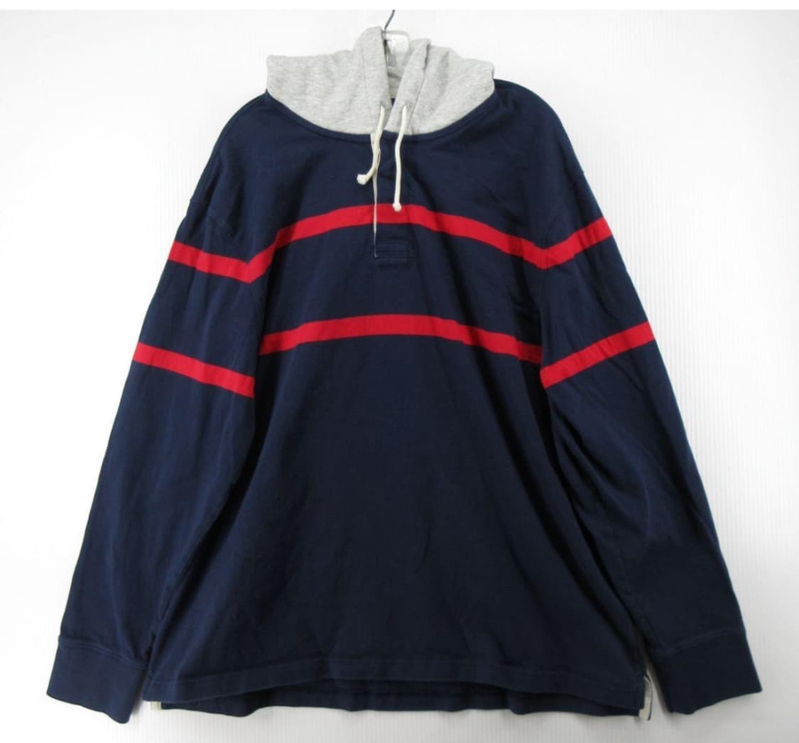 J.Crew 럭비 스트라이프 후드 스웨트셔츠 XL 상품이미지1