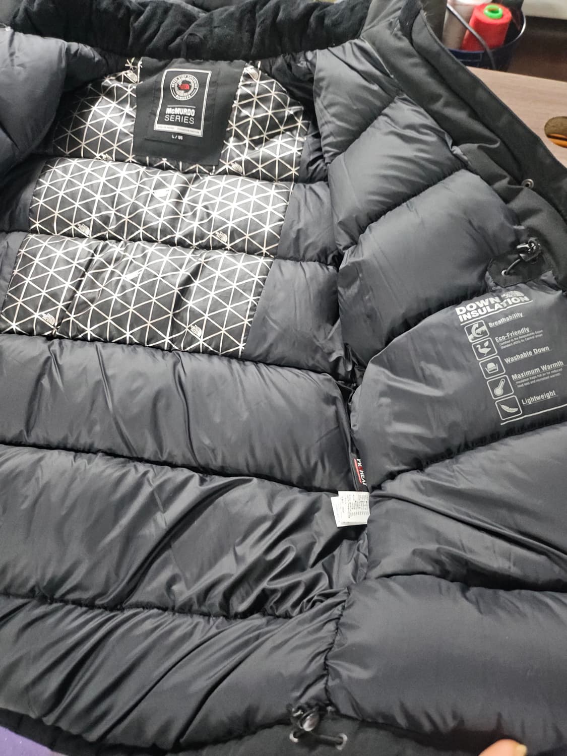 노스페이스 블랙  후두퍼 구스 맥머도패딩  95 상품이미지5