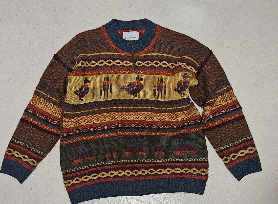 뉴질랜드 스노위피크 빈티지 반집업 니트/에스닉 나바호 상품이미지2