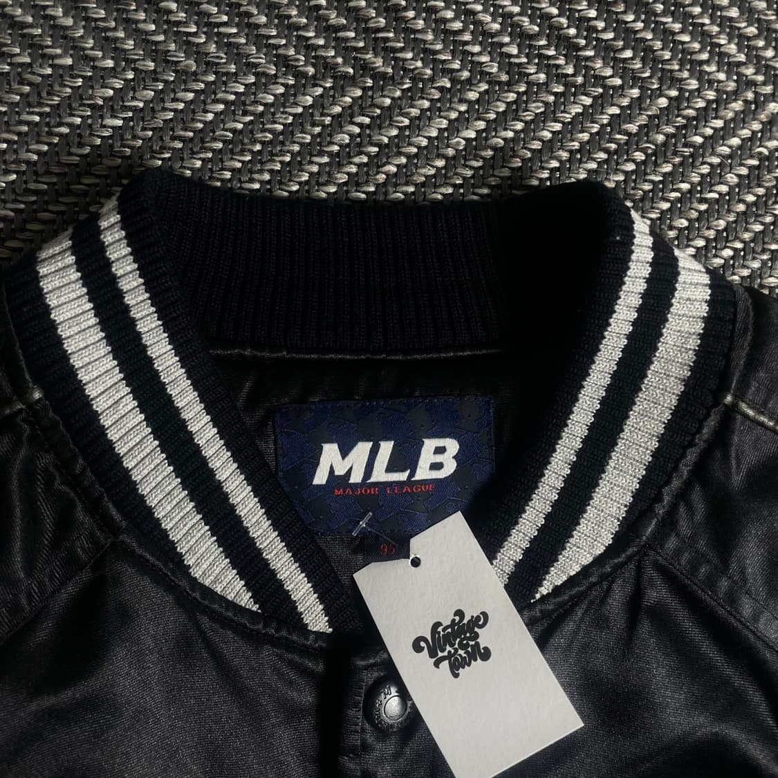 MLB 올드스쿨 뉴욕 양키스 빅로고 바시티 자켓o 2747 상품이미지4