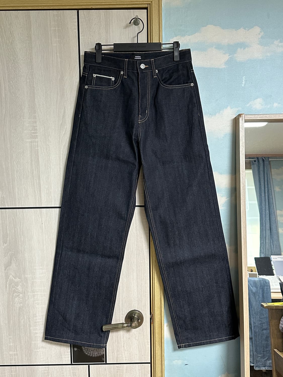 (29) 무탠다드 셀비지 와이드 데님 팬츠 [딥 인디고] 상품이미지2