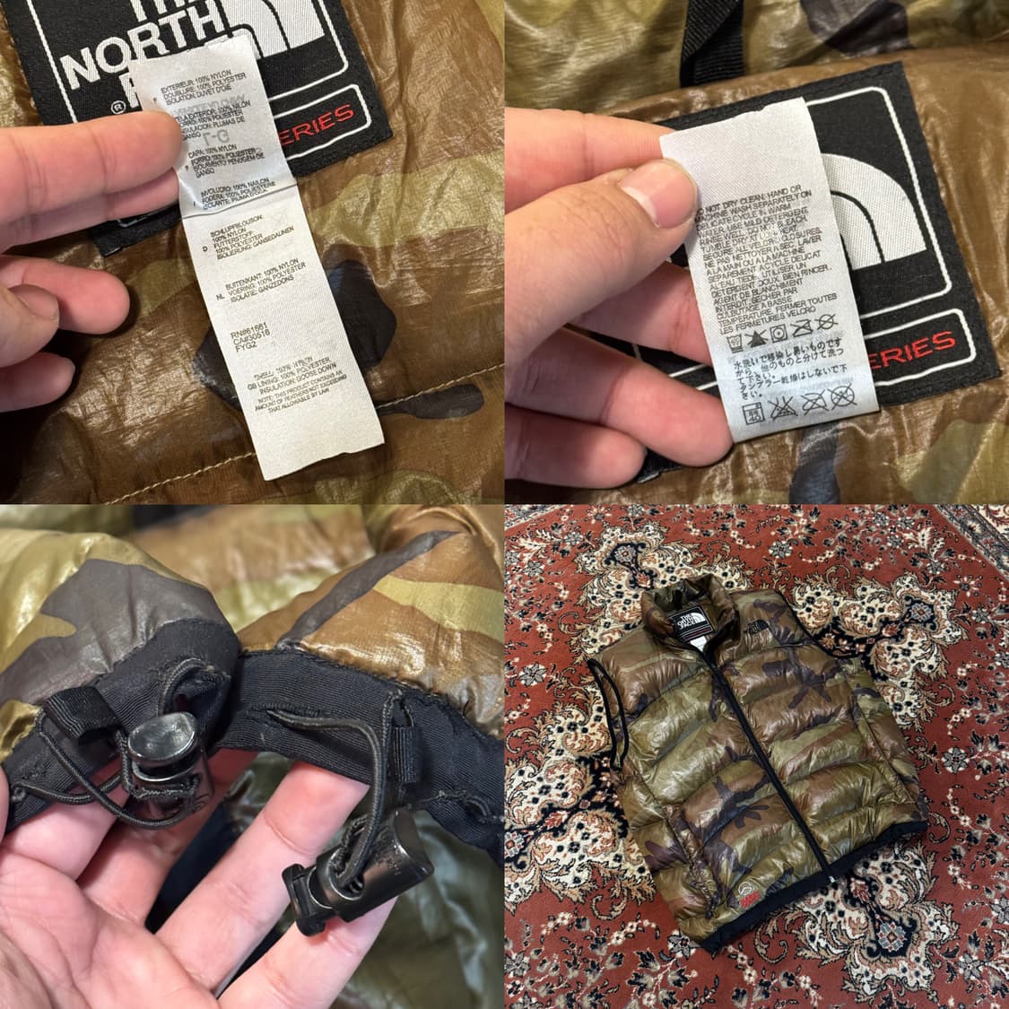 노스페이스 카모 패딩 베스트 (L-XL) 써밋 상품이미지10